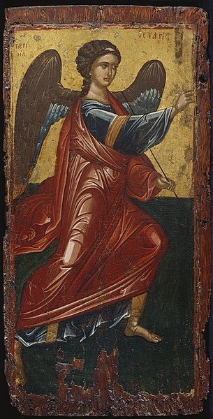 File:Anonymous - The Archangel Gabriel, from an Annunciation scene on the King's Door of an iconostasis - 2006-482 - Princeton University Art Museum.jpg