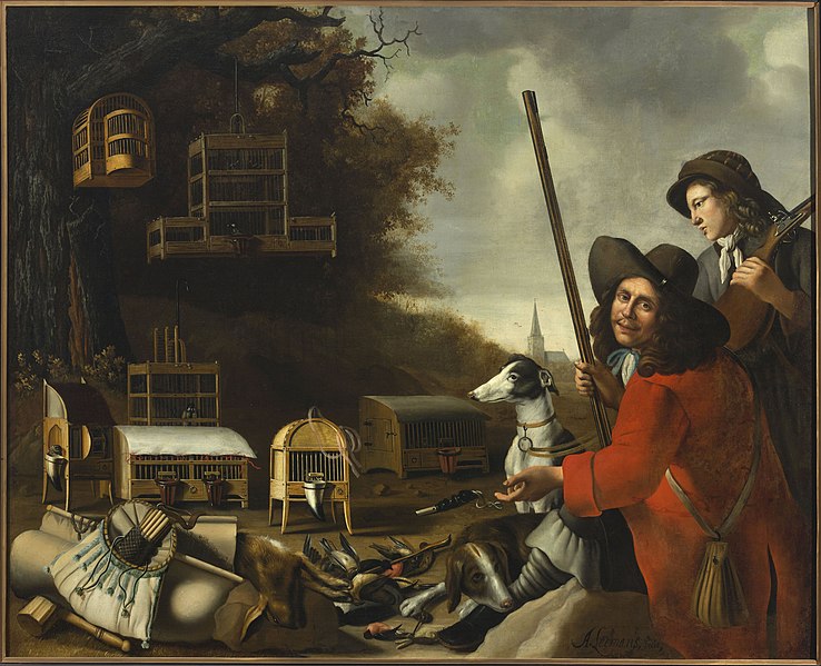 File:Anthonie Leemans - Two huntsmen with dogs and trophies - M.Ob.1729 MNW - National Museum in Warsaw.jpg