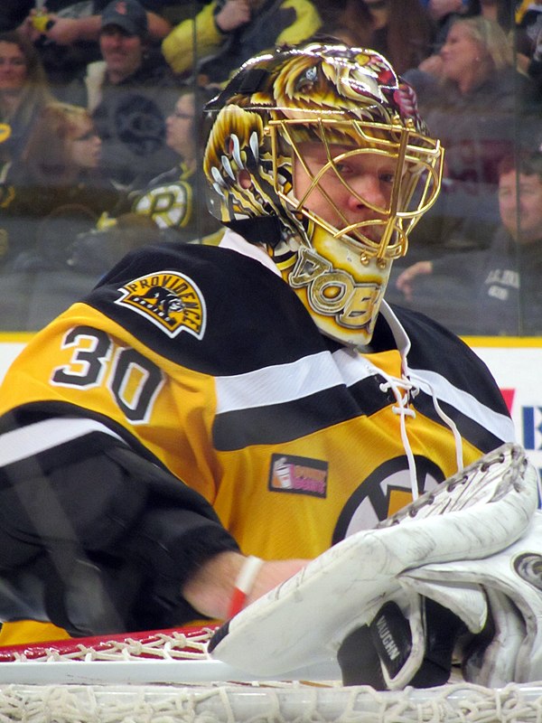 Khudobin with the Providence Bruins in 2012