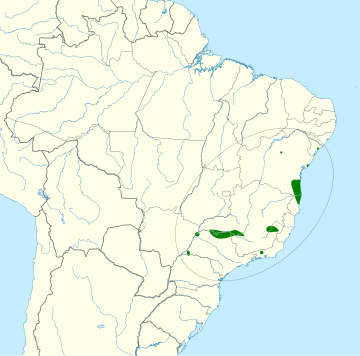 File:Aratinga auricapillus map.svg