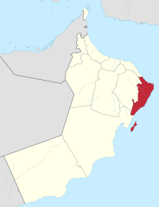 Kart over Sør-Ash Sharqiyah