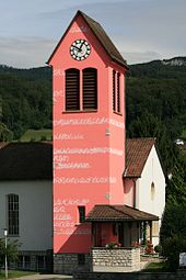 Attiswil Swiss Reformed church, built in 1948. Attiswil Kirche 208a.jpg