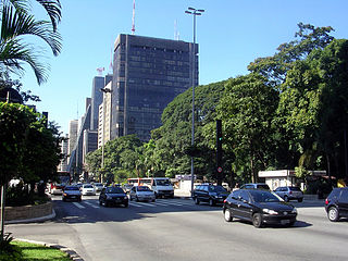 Avenida Paulista à hauteur du parc Trianon