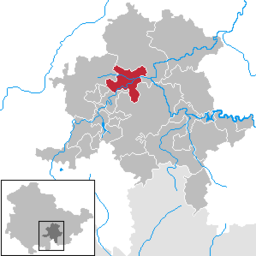 Läget för kommunen Bad Blankenburg i Landkreis Saalfeld-Rudolstadt