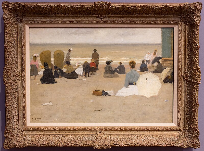 File:Barberini August 2023-Floris Arntzenius - Der Strand von Scheveningen, 1900 - Dordrechts Museum.jpg