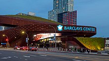 Barclays Center in Brooklyn. The Islanders played their home games there from 2015 to 2020. BarclayCenter-1 (48034234167).jpg