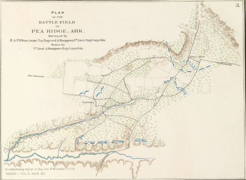 Plan of the Battlefield of Pea Ridge