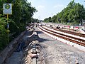 building site of a new tram line in Kirchheim
