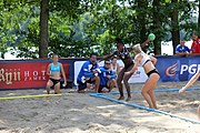 Deutsch: Beachhandball Europameisterschaften 2019 (Beach handball Euro); Tag 2: 3. Juli 2019 – Frauen, Vorrunde Gruppe C, Slowenien-Italien 0:2 (7:24, 18:22) English: Beach handball Euro; Day 2: 3 July 2019 – Women Preliminary Round Group C – Slovenia-Italy 0:2 (7:24, 18:22)