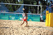 Deutsch: Beachvolleyball bei den Olympischen Jugendspielen 2018; Tag 8, 14. Oktober 2018; Mädchen, Achtelfinale – Bolivien-Puerto Rico 0:2 (18–21/18–21 ) English: Beach volleyball at the 2018 Summer Youth Olympics at 14 October 2018 – Girls Round of 16 – Bolivia-Puerto Rico 0:2 (18–21/18–21 )