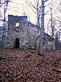 English park with park castles and monuments, artificial ruins, so-called Altenburg