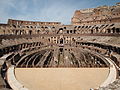Interior of the Colosseum in Rome, Italy