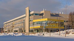 Ein Gebäude der schwedischen Universität für Agrarwissenschaften, Januar 2013.