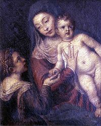 Atelier de Titian, Vierge à l'Enfant et sainte Catherine de Alexandria.jpg