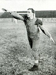 Bradbury Robinson, who threw the first legal forward pass in 1906 Bradbury Robinson forward pass.jpg