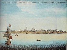 Aldus verthoont hem de stadt Buenos Ayrros geleegen in Rio de la Plata, painting by a Dutch sailor who anchored at the port around 1628. Buenos Aires (Aldus Verthoont, ca 1628).jpg