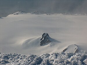 Blick vom Mount Friesland auf den Castillo-Nunatak