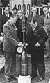 1939 time capsule being lowered