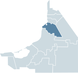 Location of Campeche within the state