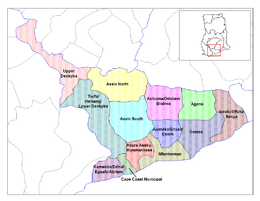 Distretto di Denkyira Superiore – Mappa