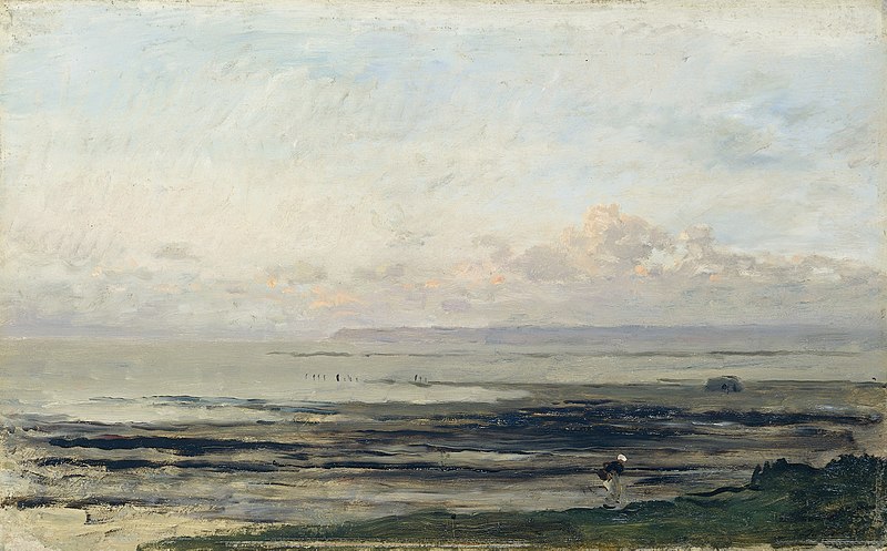 File:Charles-François Daubigny - Strand bij eb.jpg