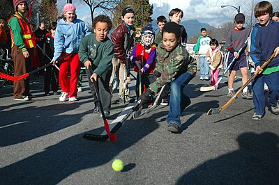 Children playing road hockey in Vancouver.jpg