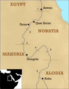 Regno di Alodia - Localizzazione