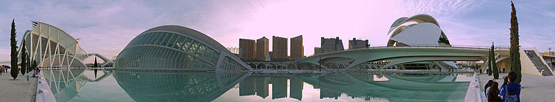 Panorama sur Valence (Ciudad de las Artes y las Cencias).