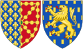 Coat of Arms of Joan II and Blanche of Burgundy as Queens Consort of Navarre.svg