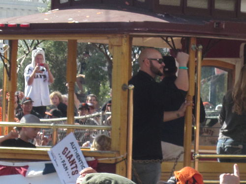 Ross at the Giants' 2010 World Series victory parade