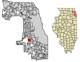 Cook County Illinois Incorporated and Unincorporated areas Palos Hills Highlighted.svg