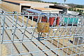 English: A padlock on the fence of the overpass at Cootamundra railway station in Cootamundra, New South Wales