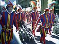 Procession in medieval costumes