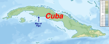 Map showing the location of the Bay of Pigs Cuba Bahia de Cochinos-en.svg