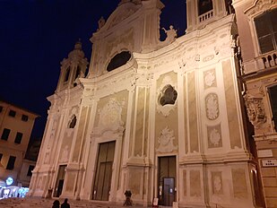 Culegiâ de San Giuànni u Batìsta (A Maìna, Finâ), faciâ de nötte