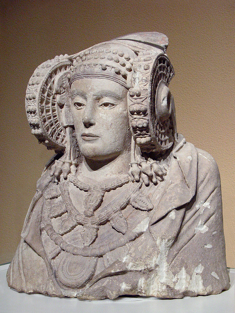 Dama de Elche no Museu Arqueológico de Espanha em Madrid.