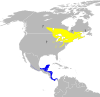 Dendroica pensylvanica haritası.svg