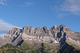 Dents du Midi, south face during summer, Val d'Illiez, Switzerland