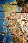 Detail. Royal guard carrying a quiver, member of the so-called Immortals (the 1000 special royal guards). Glazed brick. From the East Gate of the Palace at Susa, Iran. Achaemenid period, Reign of Darius I, 521-500 BCE. British Museum.jpg