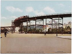 1900 postcard of the same suicide curve at another angle, prior to the construction of the station. Detroit Photographic Company (0612).jpg