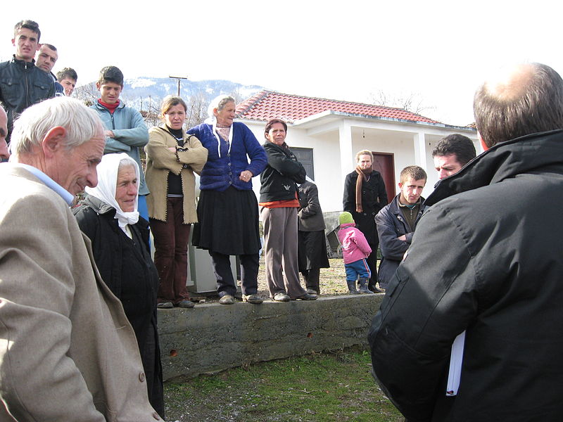 File:Discussion about water supply project in the village Mishter, Gurre, albania (6851388453).jpg