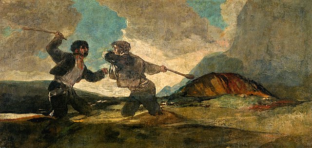 Archivo:Duelo a garrotazos, por Goya.jpg - Wikipedia, la enciclopedia libre