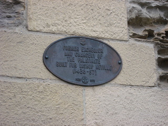 Durham palatinate plaque.