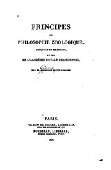 E. Geoffroy Saint-Hilaire - Principes de philosophie zoologique - 1830.djvu