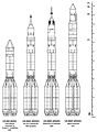 Early Proton-K rocket versions
