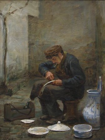 Réparateur de porcelaine, (1871), Musée d'Art d'Auckland.