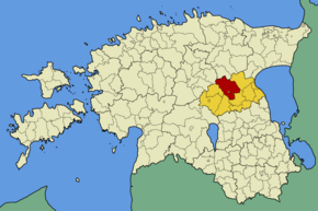 Harta comunei Jõgeva în cadrul Estoniei