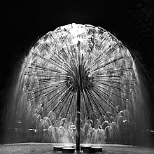 Night photo of El Alamein Memorial Fountain El Alamein Fountain.jpg