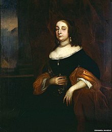 Portrait of Cromwell's wife Elizabeth Bourchier, painted by Robert Walker Elizabeth Bourchier Cromwell.jpg