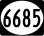 Puerto Rico Tertiary Highway 6685 marker